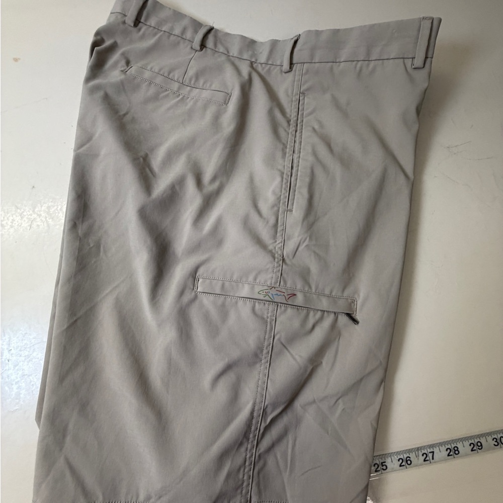 Greg Norman Collection Tan Flat Front Men Shorts